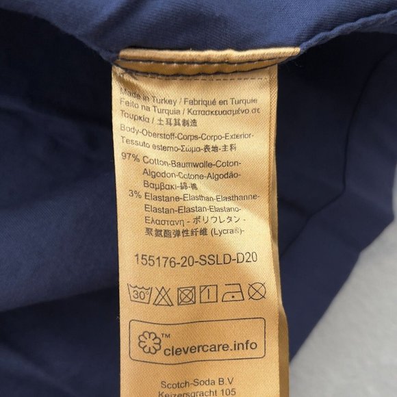 NEW SCOTCH & SODA Mens Blue Long Sleeve Button-up Shirt Size XXL NWT 4 0041 - Picture 6 of 12